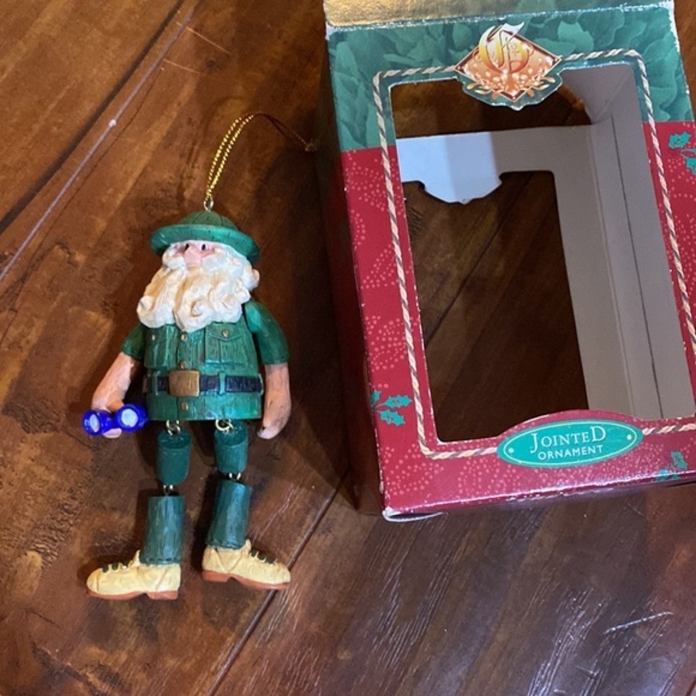 Safari Santa Claus w/ Binoculars Christmas Ornament (Bird‎ Watching) NIP